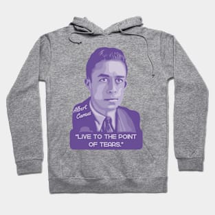 Albert Camus Portrait and Quote Hoodie